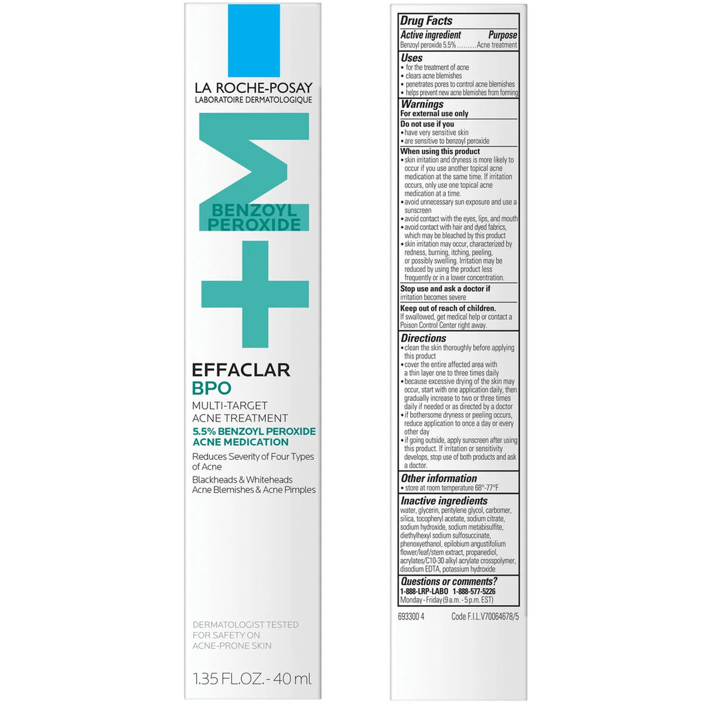 Effaclar BPO Multi-Target Acne Treatment with 5.5% Benzoyl Peroxide
